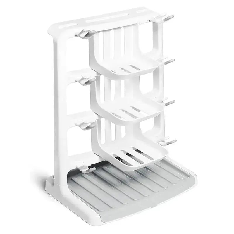 Munchkin - Tidy Dry Space Saving Vertical Bottle Drying Rack for Baby Bottles and Accessories, White Image 1