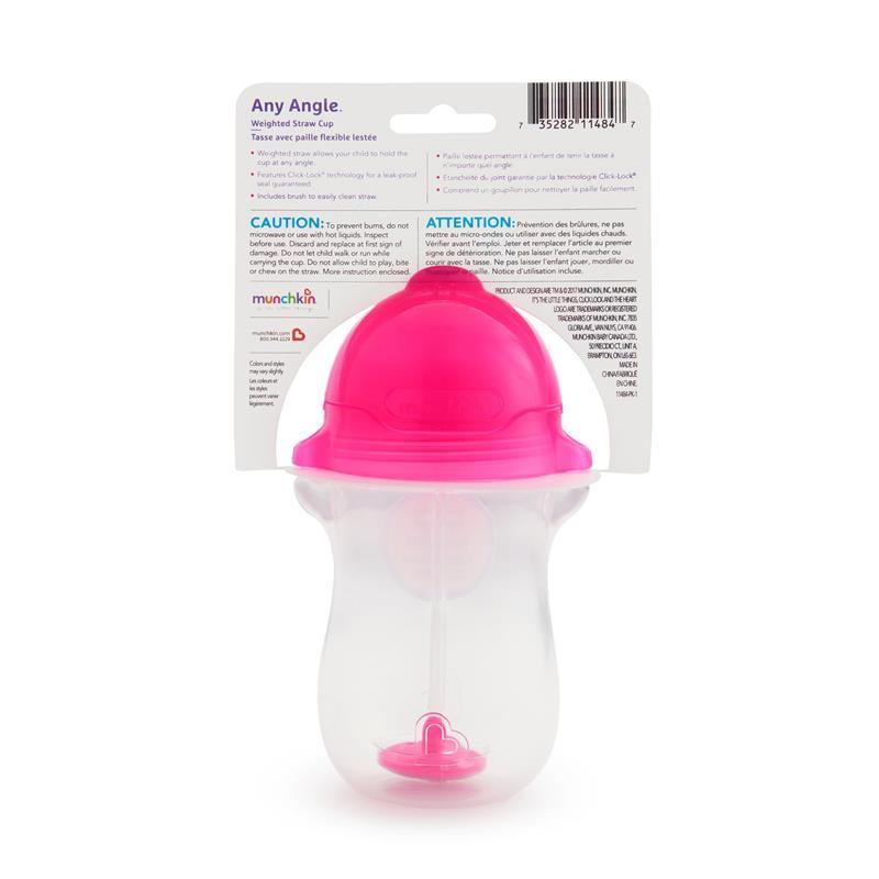 Munchkin Weighted Straw Cup - 10Oz/Pink Image 5