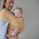 Mushie - 100% Organic Cotton Baby Wrap Carrier, Mustard Melange Image 5