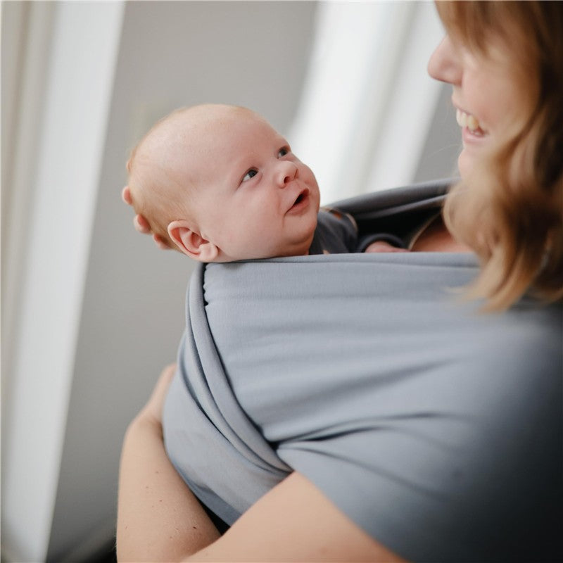 Mushie 100% Organic Cotton Baby Wrap Carrier - Tradewinds Image 4