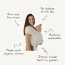 Mushie 100% Organic Cotton Baby Wrap Carrier - Tradewinds Image 8