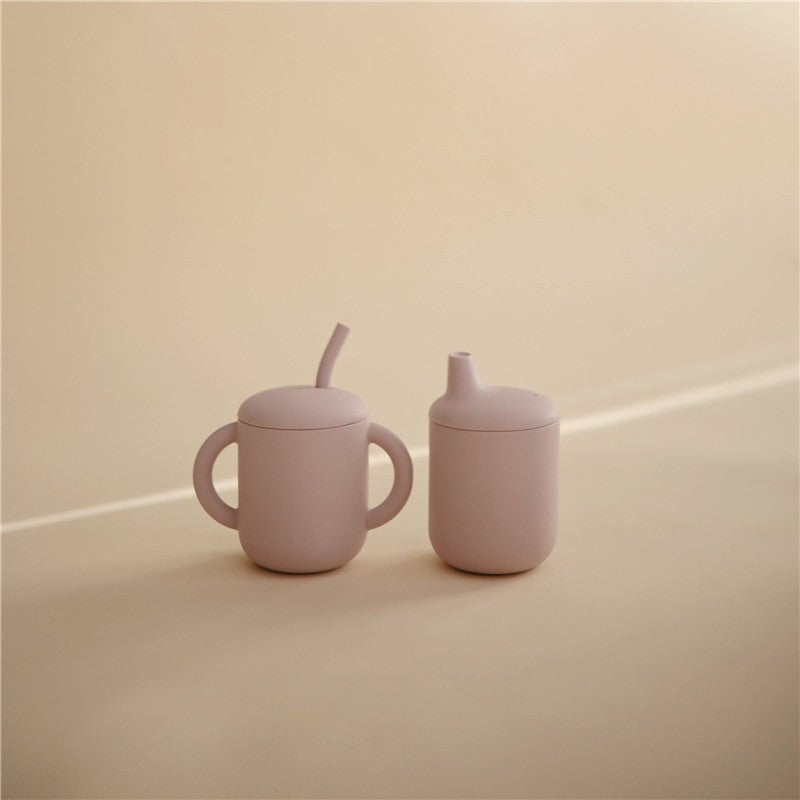 Mushie Silicone Sippy Cup - Soft Lilac Image 2