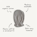Mushie Organic Cotton Bath Mitts 2-Pack - Gray Image 8