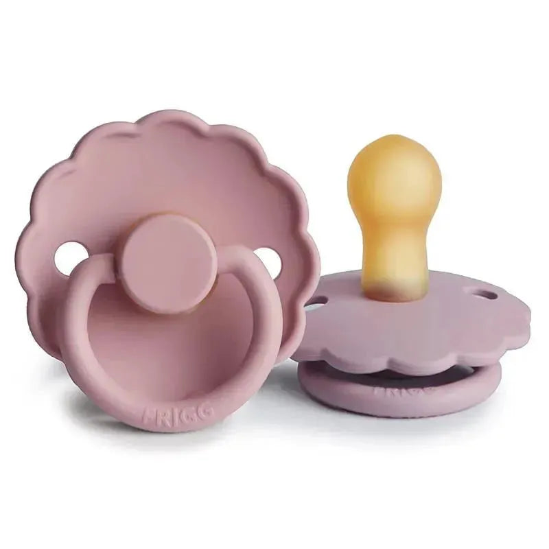Pink Marshall Pacifier Mushie - 2Pk Frigg Daisy Natural Rubber Baby Pacifier, Baby Pink/Soft