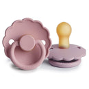 Mushie - 2Pk Frigg Daisy Natural Rubber Baby Pacifier, Baby Pink/Soft Lilac, 0/6M Image 1