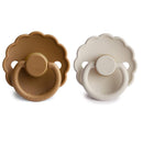 Mushie - 2Pk Frigg Daisy Natural Rubber Baby Pacifier, Cappuccino/Cream, 0/6M Image 3