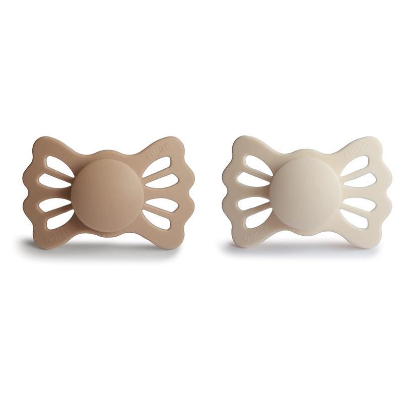 Mushie - 2Pk Lucky Symmetrical Silicone Pacifier, Silky Satin/Cream, 6/18M Image 1