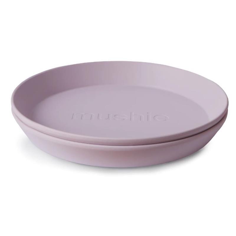 Mushie - 2Pk Round Dinnerware Plates Set, Soft Lilac Image 1