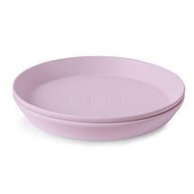 Mushie Silicone Round Plate Dinnerware Set 2 Pack - Soft Lilac Image 2