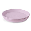 Mushie Silicone Round Plate Dinnerware Set 2 Pack - Soft Lilac Image 2