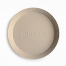 Mushie Silicone Round Plate Dinnerware Set 2 Pack - Vanilla Image 2