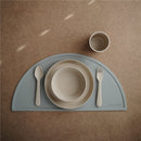 Mushie Silicone Round Plate Dinnerware Set 2 Pack - Vanilla Image 4