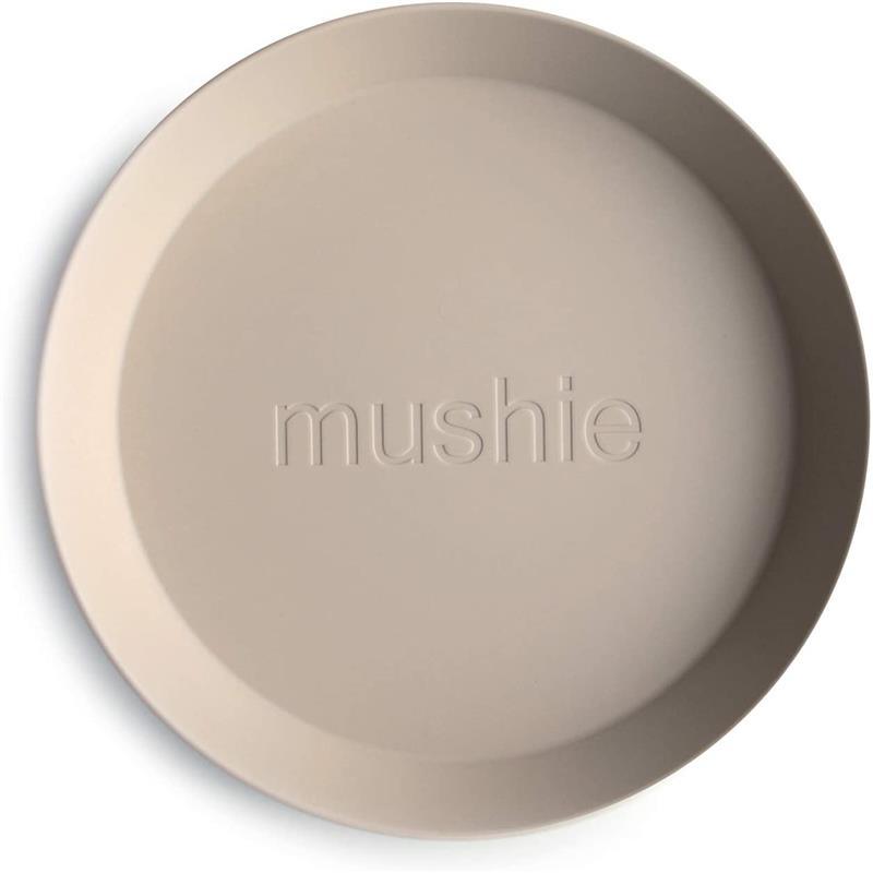 Mushie - 2Pk Round Dinnerware Plates Set, Vanilla Image 3