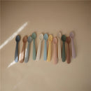 Mushie Silicone Feeding Spoons 2 Pack - Cambridge Blue & Shifting Sand Image 8