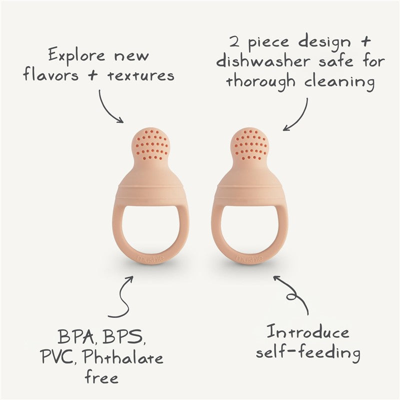 Mushie Silicone Fresh Food Feeder 2-Pack - Shifting Sand Image 7