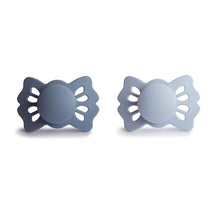 Mushie - 2Pk Slate/Powder Blue Lucky Symmetrical Silicone Pacifier, 0/6M Image 1