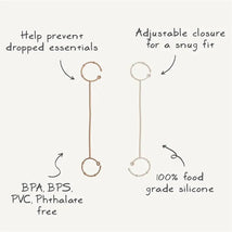 Mushie - Adjustable Silicone Strap 2-Pack, Blush/Shifiting Sand Image 2