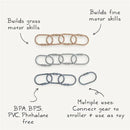 Mushie - Baby Chain Link Rings Toy 12 Count, Multiuse Car Seat Stroller Connecting Toy, Natural, Stone, Tradewinds Image 6