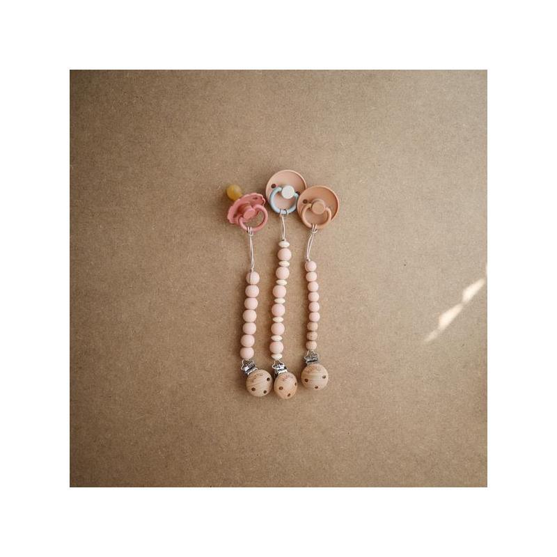 Mushie - Baby Pacifier Clip | Cleo - Blush Image 6