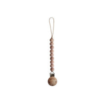 Mushie - Baby Pacifier Clip | Cleo - Wood Image 1