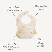 Mushie - Bluey X Mushie Silicone Baby Bib, Bluey Ivory Image 2