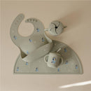 Mushie Silicone Baby Bib - Bluey Sage Image 4