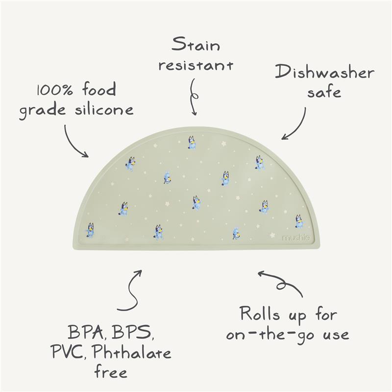 Mushie - Bluey X Mushie Silicone Placemat Bluey Ivory Image 5