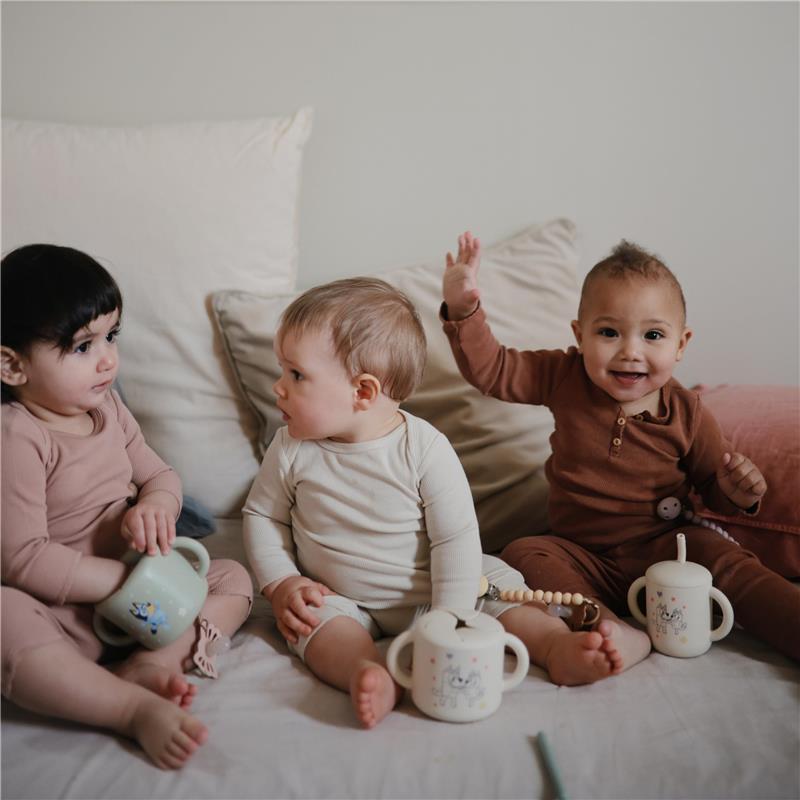 Mushie - Bluey X Mushie Snack Cup, Bluey Ivory Image 7