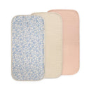 Mushie Changing Pad Liners - 3 Pack - Blue Flowers Combo Image 1