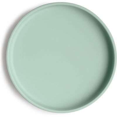 Classic silicone suction plate in Cambridge Blue, designed to prevent spills and stay in place during meals.