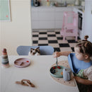 Mushie Classic Silicone Suction Plate - Cambridge Blue Image 3