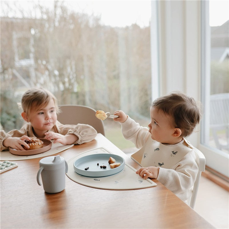 Mushie Classic Silicone Suction Plate - Natural Image 4