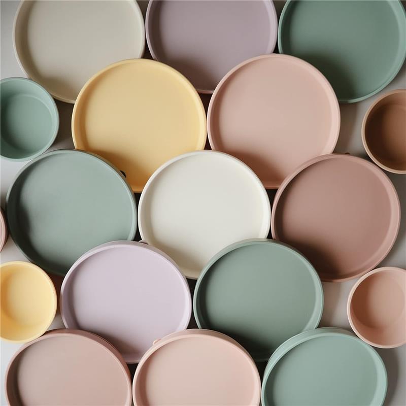 Mushie - Classic Silicone Suction Plate, Powder Blue Image 2