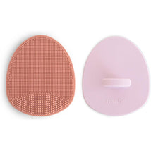 Mushie Cradle Cap Brush - 2 Pack - Rose/Soft Lilac Image 1