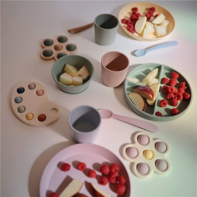 Mushie Silicone Dinnerware Cup Set 2 Pack - Sage Image 5