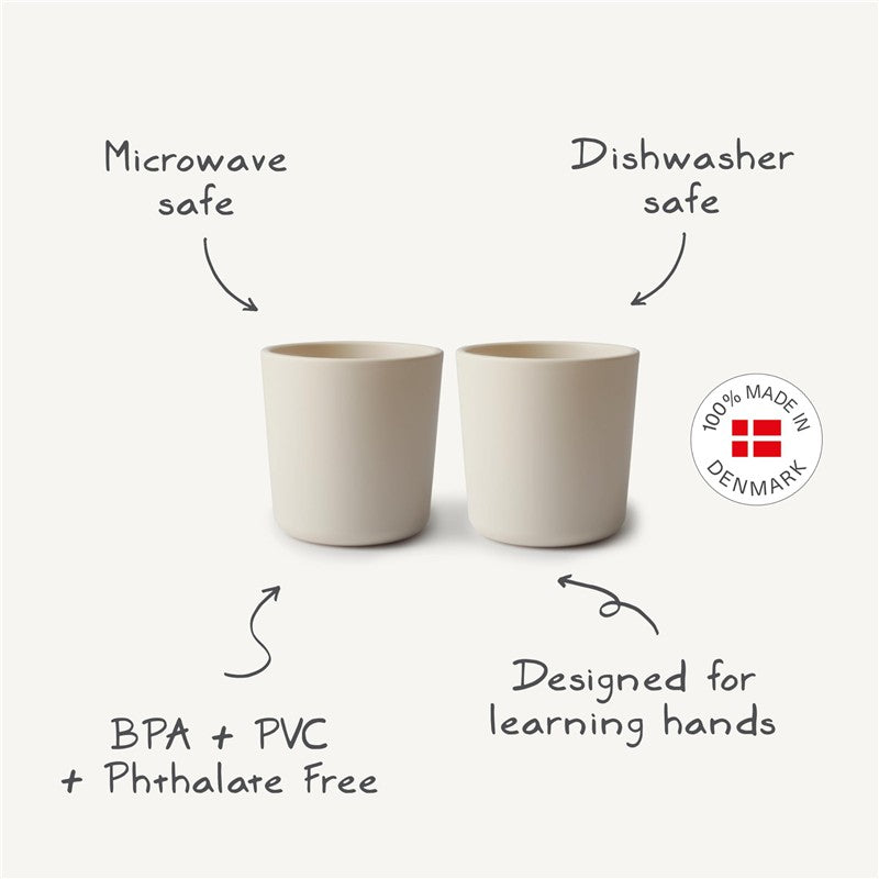 Mushie Silicone Dinnerware Cup Set 2 Pack - Sage Image 8