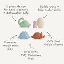 Mushie - Dino Mold Free Bath Play Set, 4 Pack Image 3