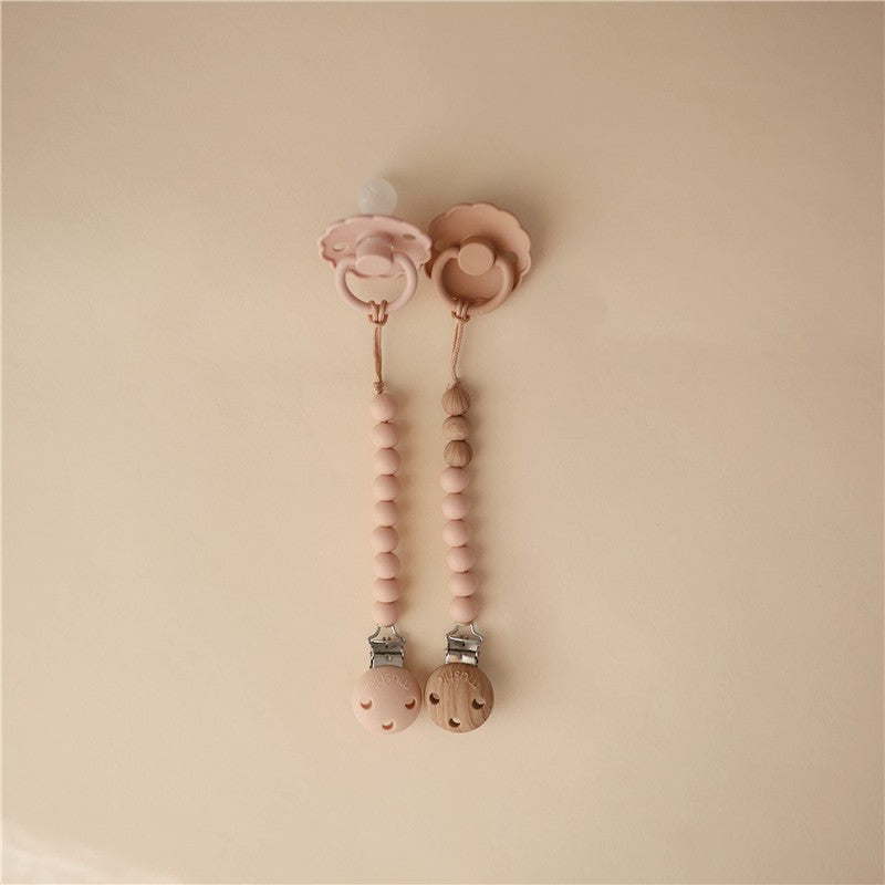 Mushie Eva Pacifier Clip - Blush Image 2