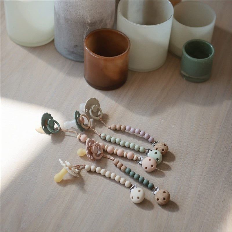 Mushie Eva Pacifier Clip - Blush Image 5
