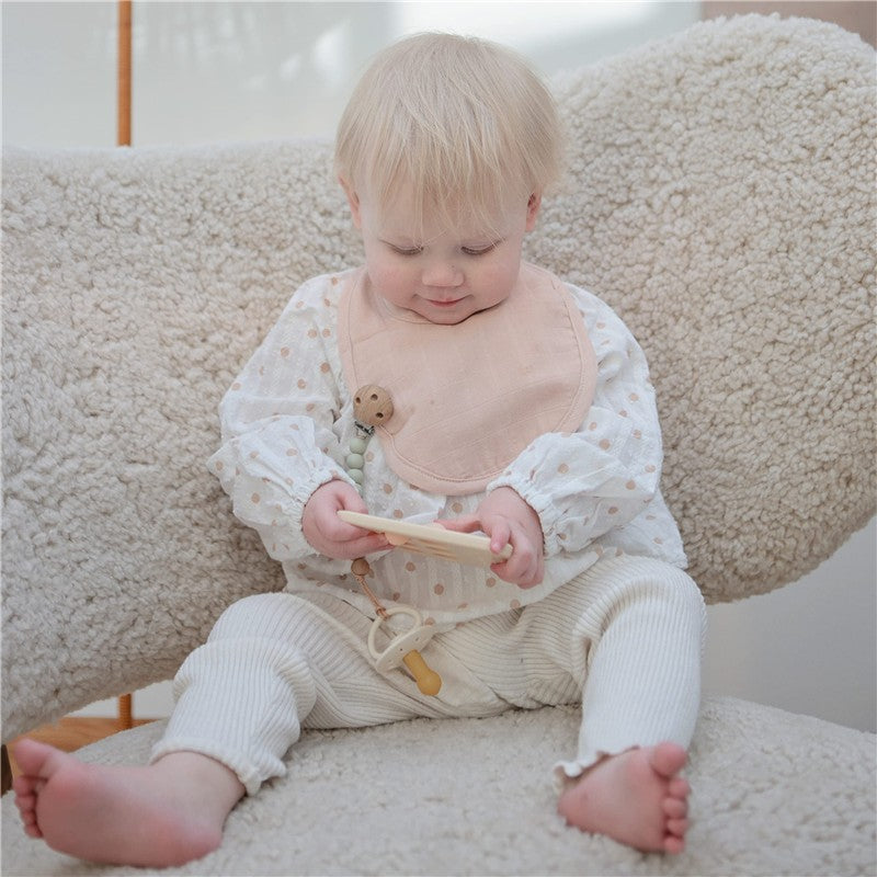 Mushie Eva Pacifier Clip - Cloud Image 4