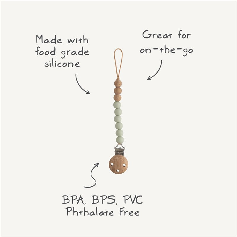 Mushie Eva Pacifier Clip - Cloud Image 9