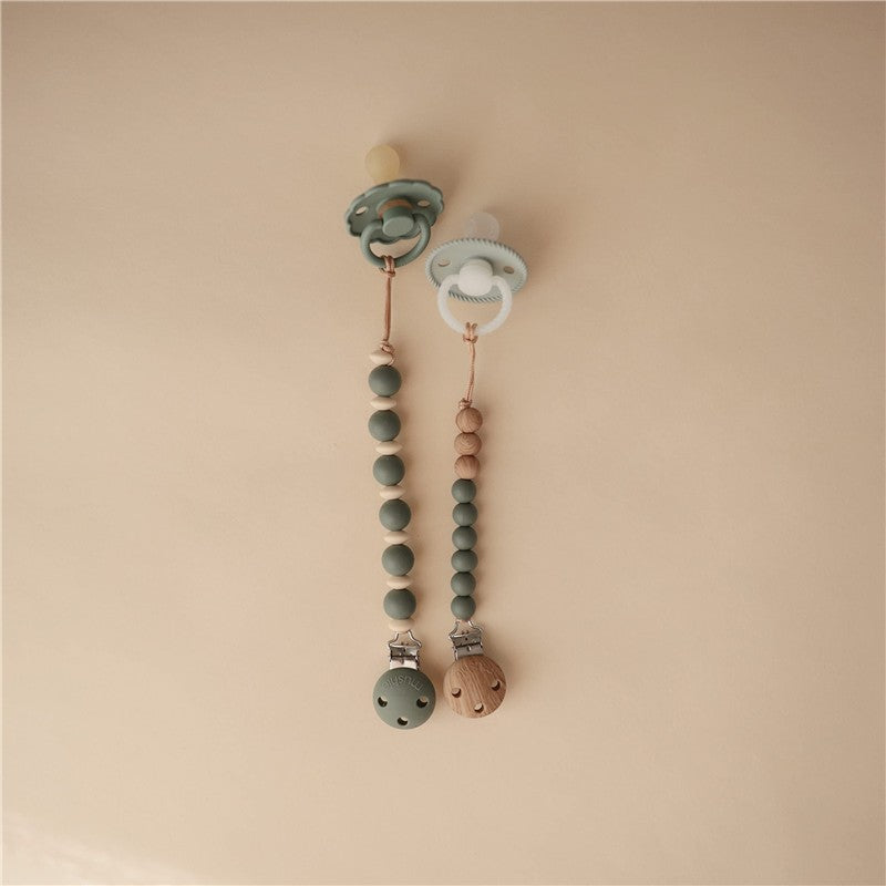 Mushie Eva Pacifier Clip - Dried Thyme Image 2