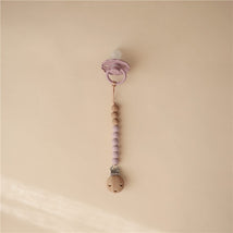Mushie Eva Pacifier Clip - Mauve Image 2