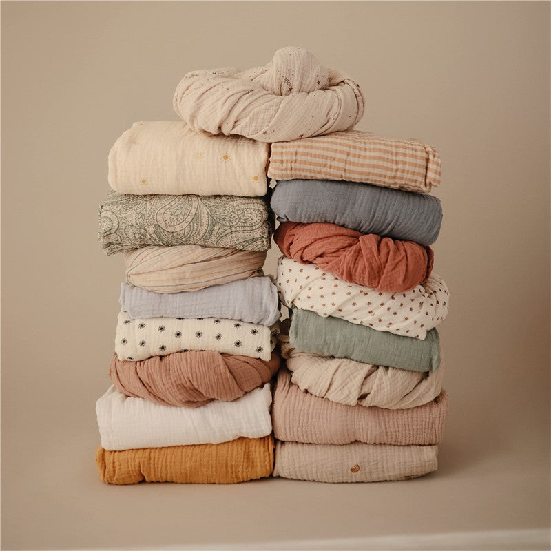 Mushie Extra Soft Organic Muslin Crib Sheet - Rainbow Image 7