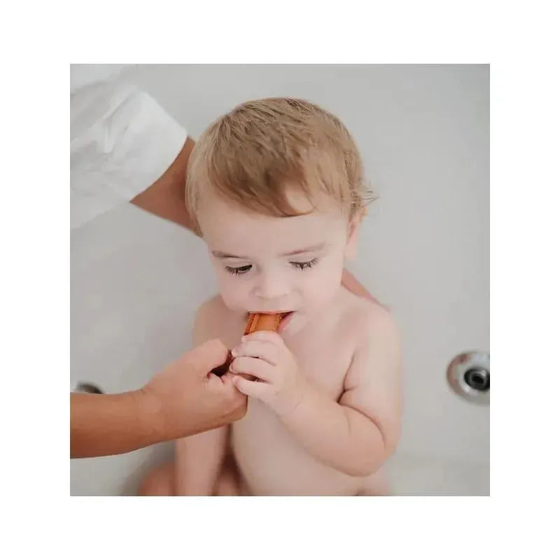 Mushie - Finger Toothbrush (Clay/Shifting Sands) Image 2