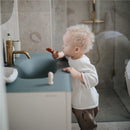 Mushie 2-Pack Finger Toothbrush - Clay/Shifting Sand Image 3