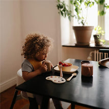 Mushie - Flatware Fork & Spoon Set For Kids, Pale Daffodi Image 2