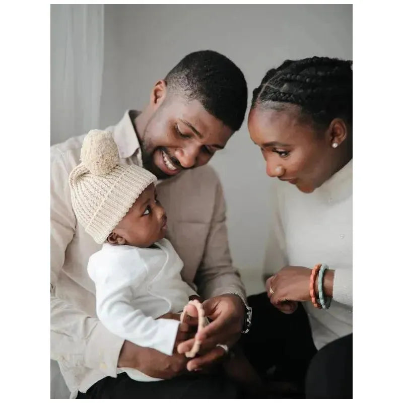 Mushie - Flower Teething Bracelet 3-Pack (Rose/Blush/Shifting Sand) Image 5