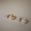 Mushie FRIGG Baby's First Pacifier Set 0-6 Months - Floral Heart Cream 4-Pack Image 4