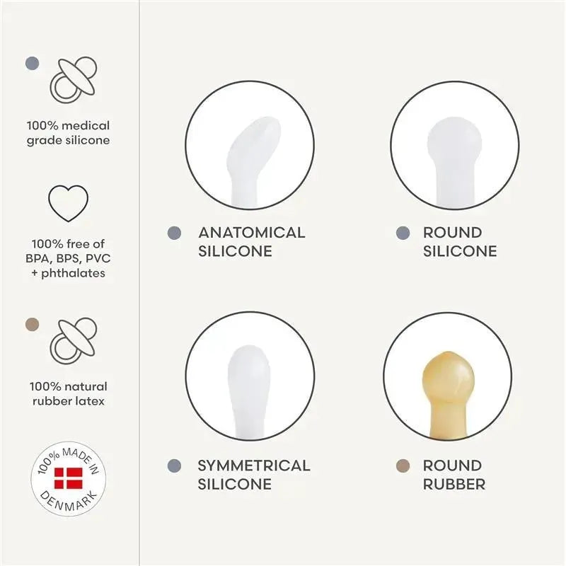 Mushie - Frigg Baby's First Pacifier Set, Moonlight Sailing 4-Pack, BPA-Free, 0 to 6 Months, Powder Blue Image 5